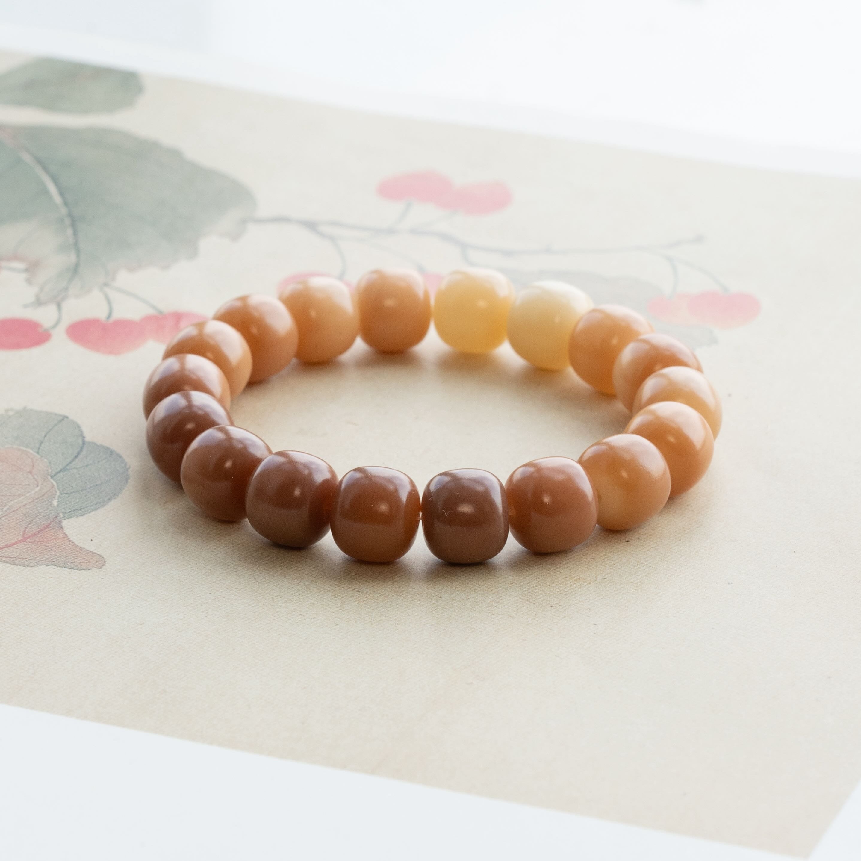 Zen Ombré Bodhi Bracelet - Latte Brown