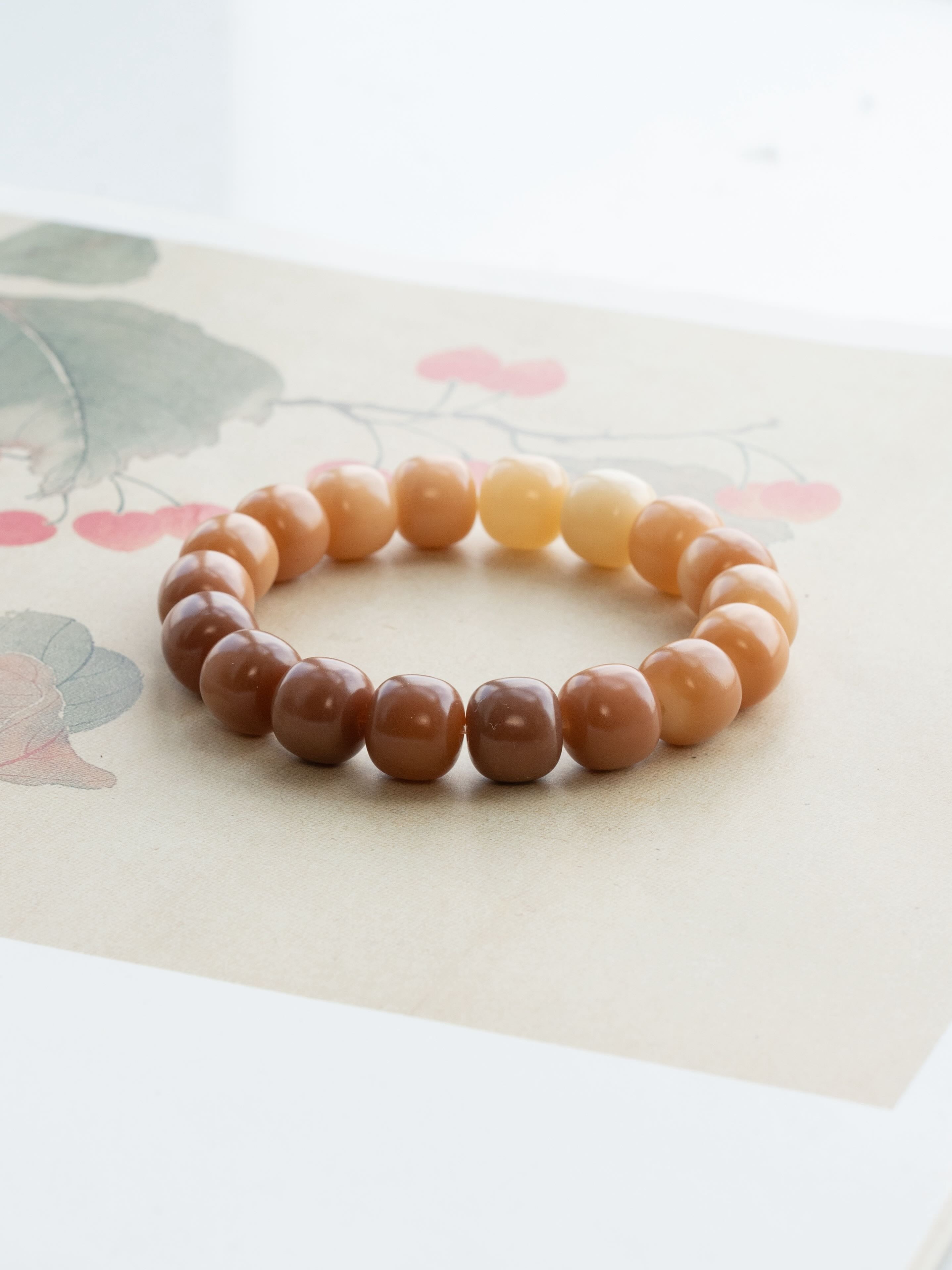 Zen Ombré Bodhi Bracelet - Latte Brown