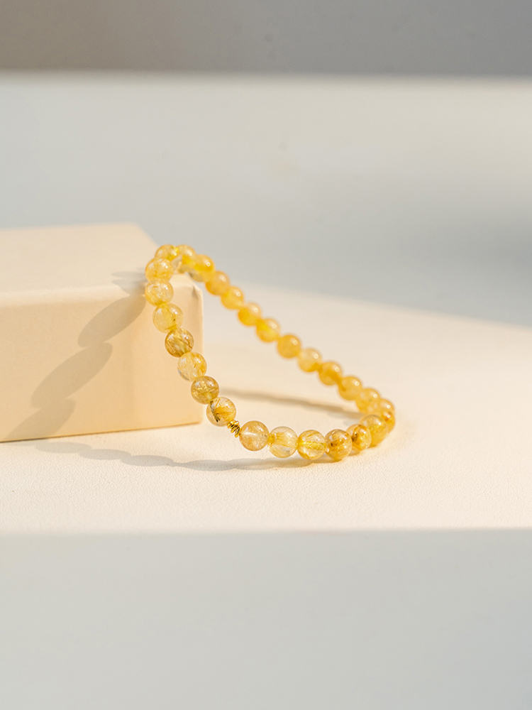 Abundance Gold Rutilated Quartz Bracelet