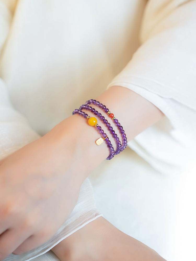 Liberation Amethyst Crystal Stacking Bracelet