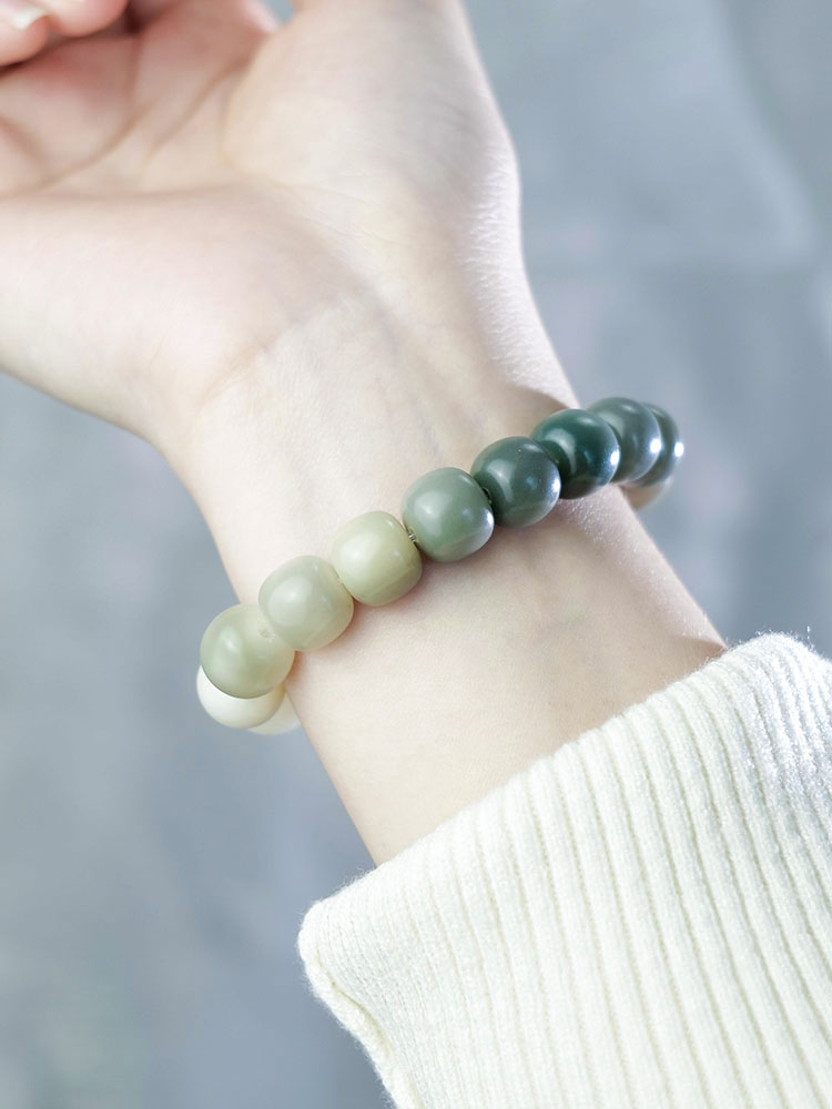 Zen Ombré Bodhi Bracelet - Matcha Green