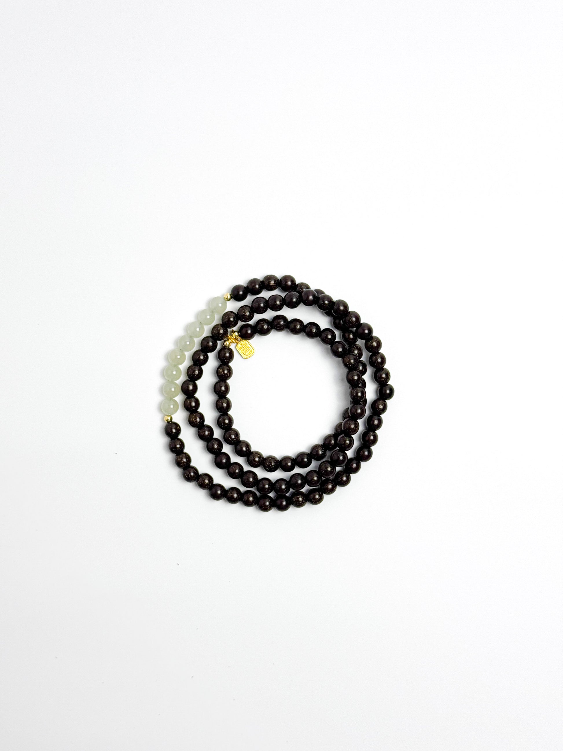 Equilibrium Jade & Sandalwood Stacking Bracelet