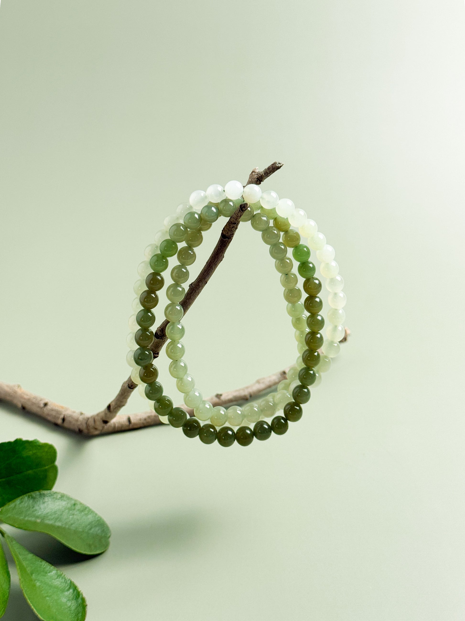 Equilibrium Ombré Jade Stacking Bracelet