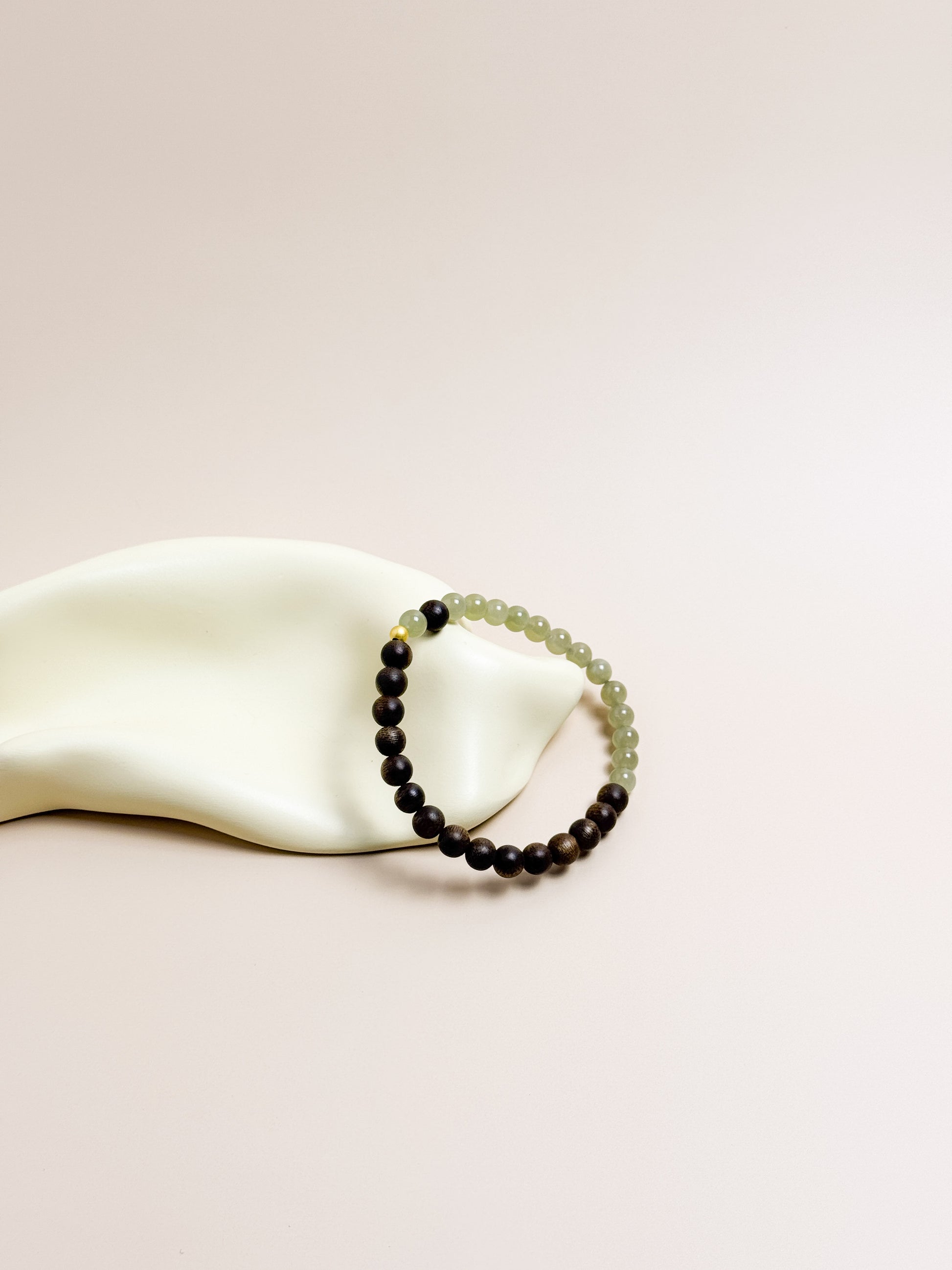 Equilibrium Yin-Yang Jade & Agarwood Bracelet