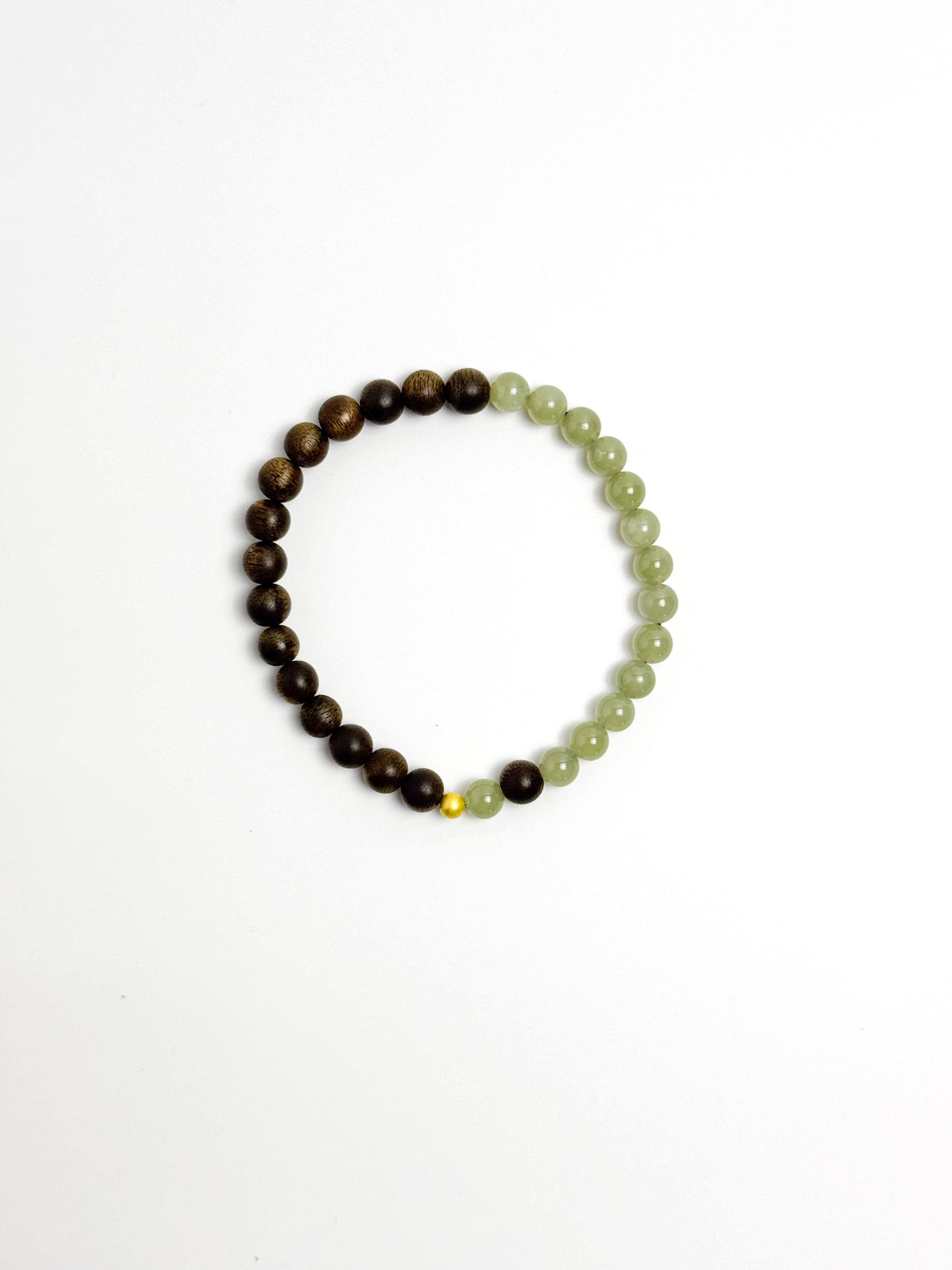 Equilibrium Yin-Yang Jade & Agarwood Bracelet