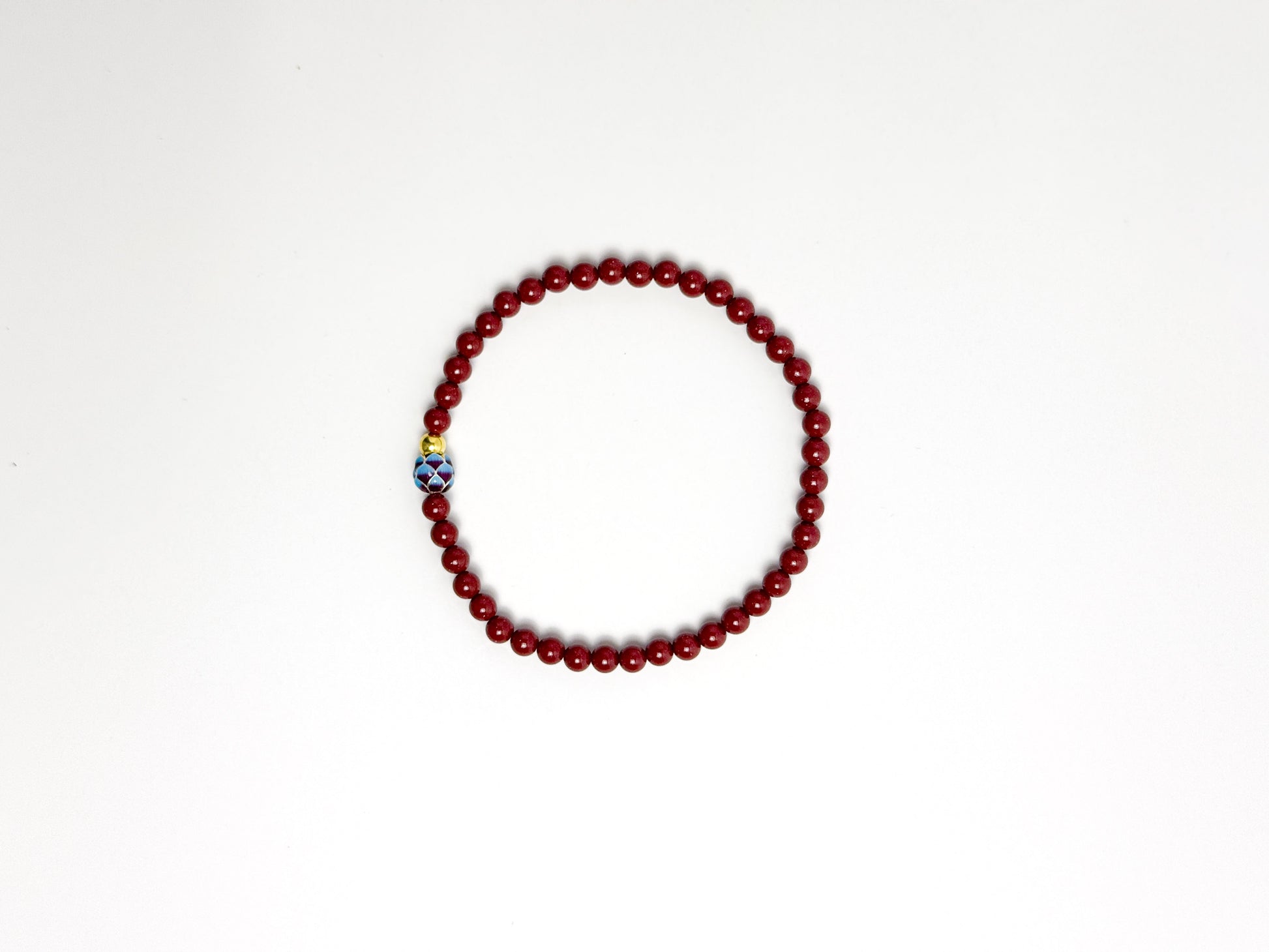 Grace Crimson Cinnabar Cloisonné Bracelet