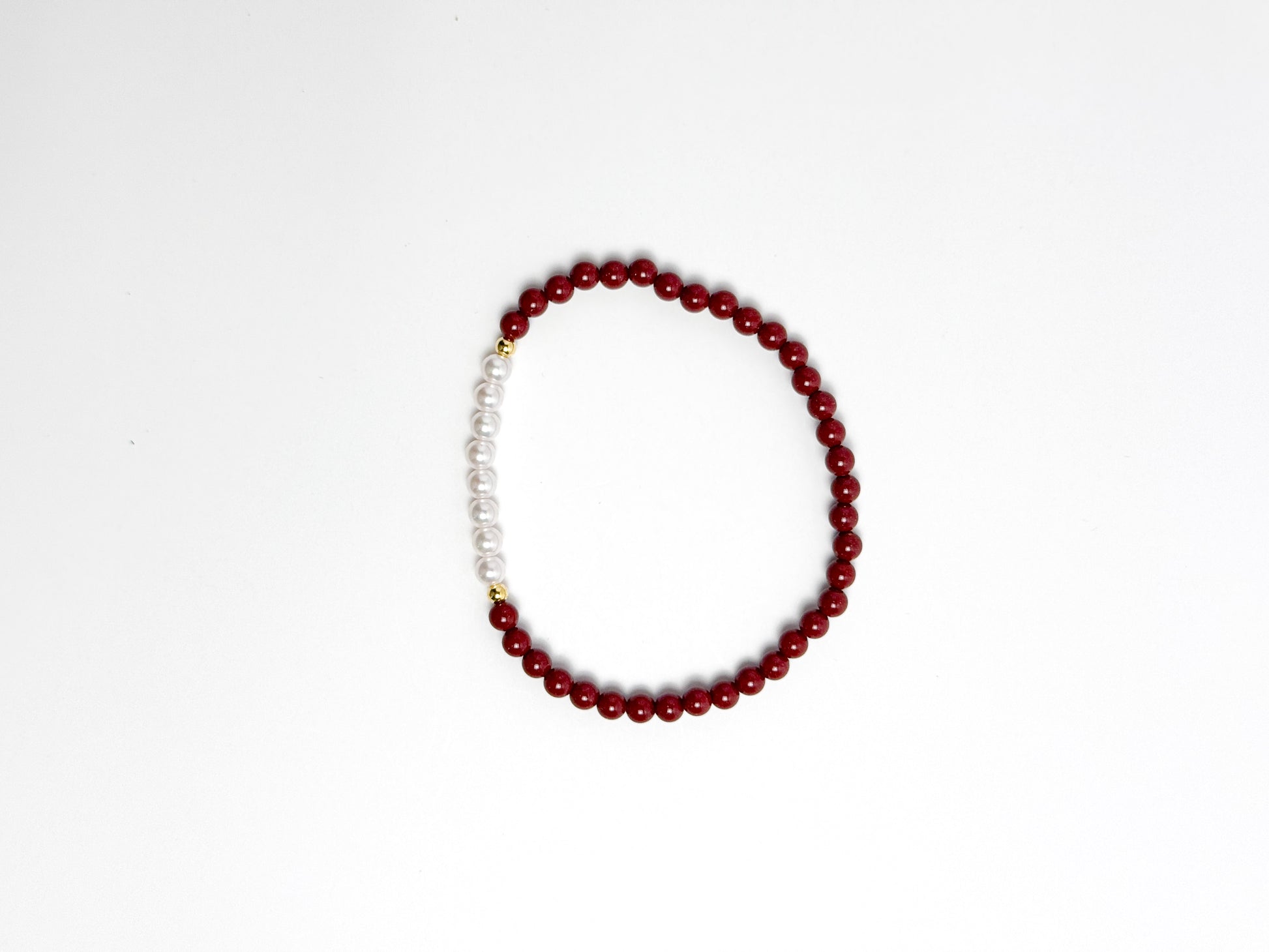 Grace Crimson Cinnarbar Pearl Bracelet