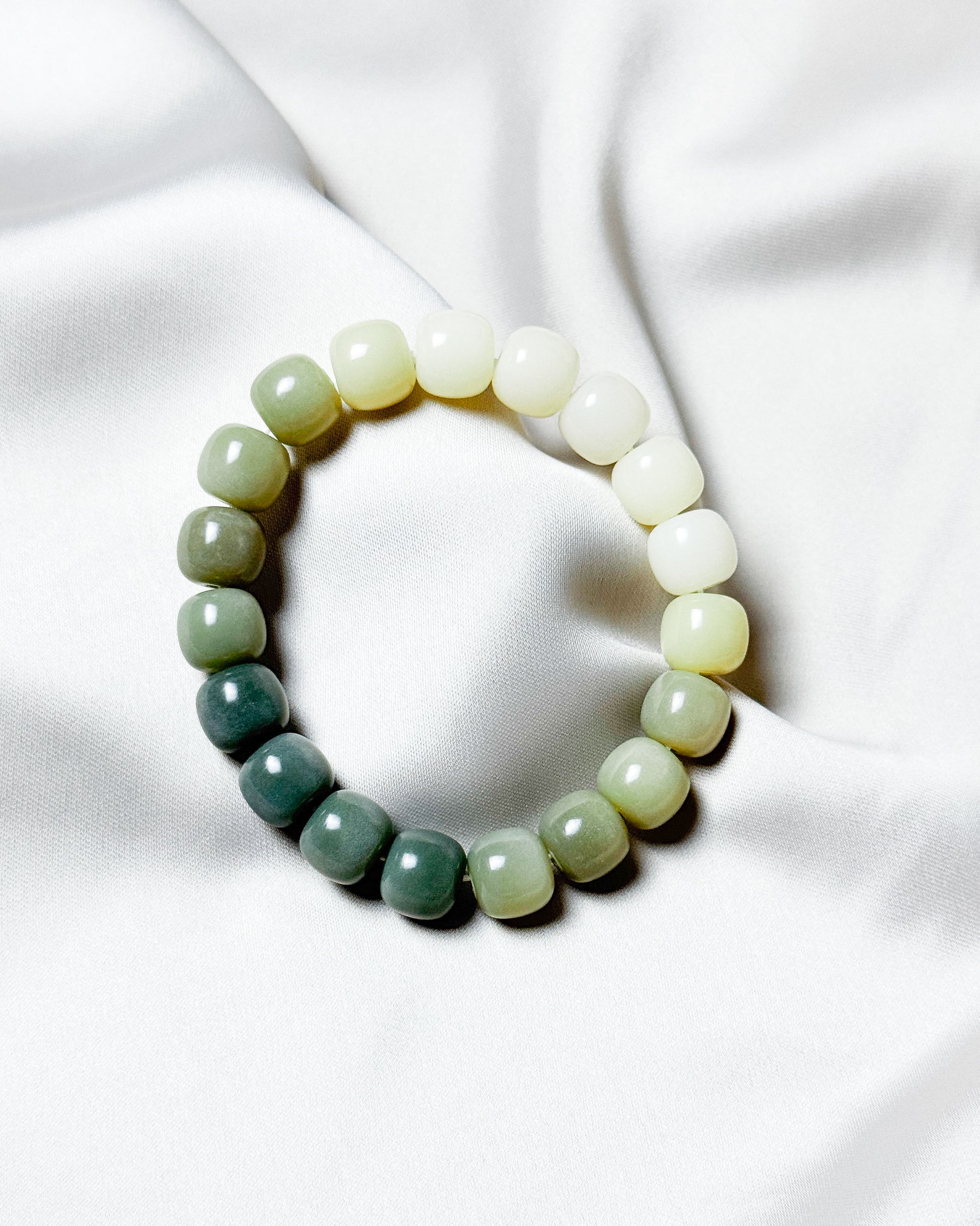 Zen Ombré Bodhi Bracelet - Matcha Green