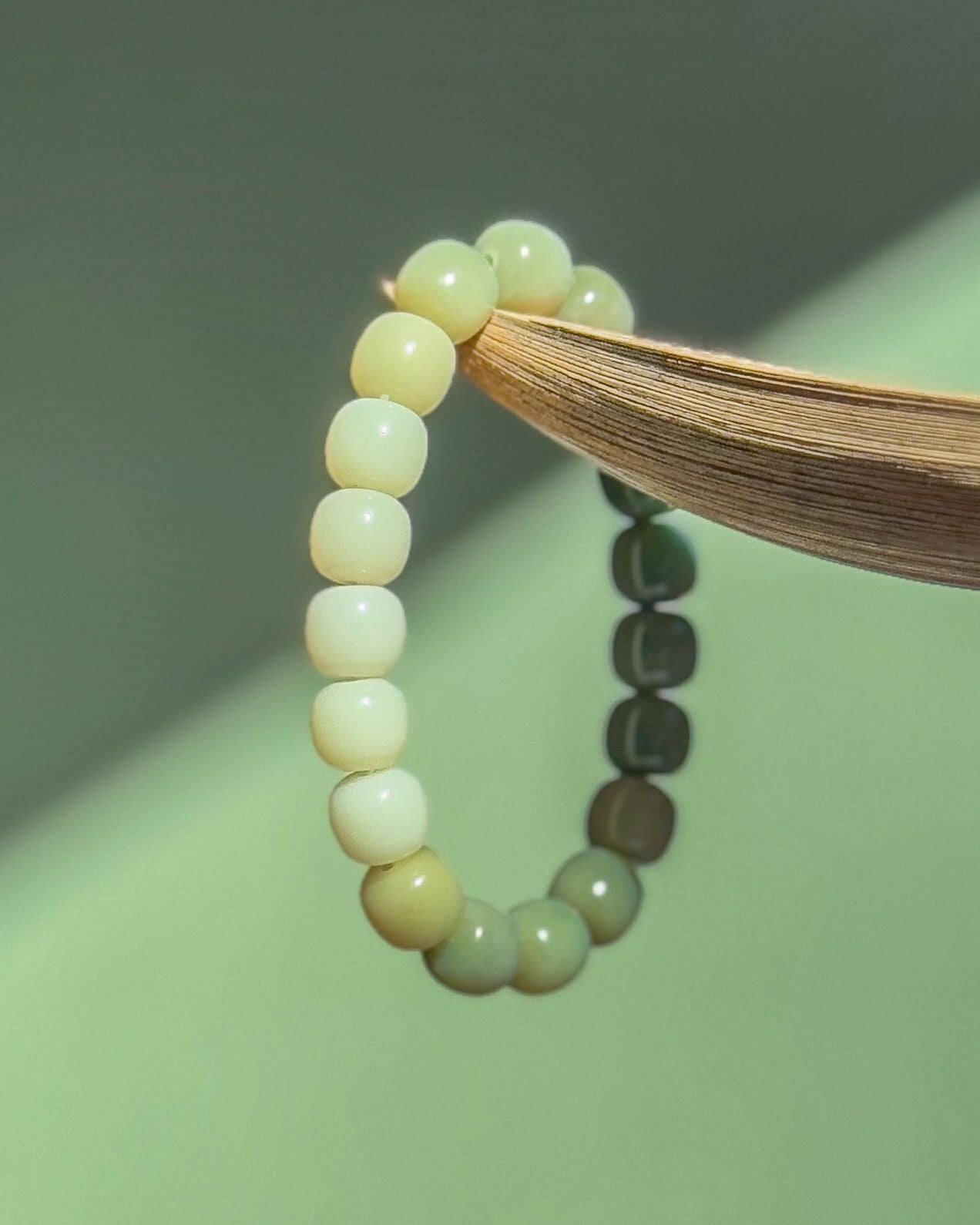 Zen Ombré Bodhi Bracelet - Matcha Green